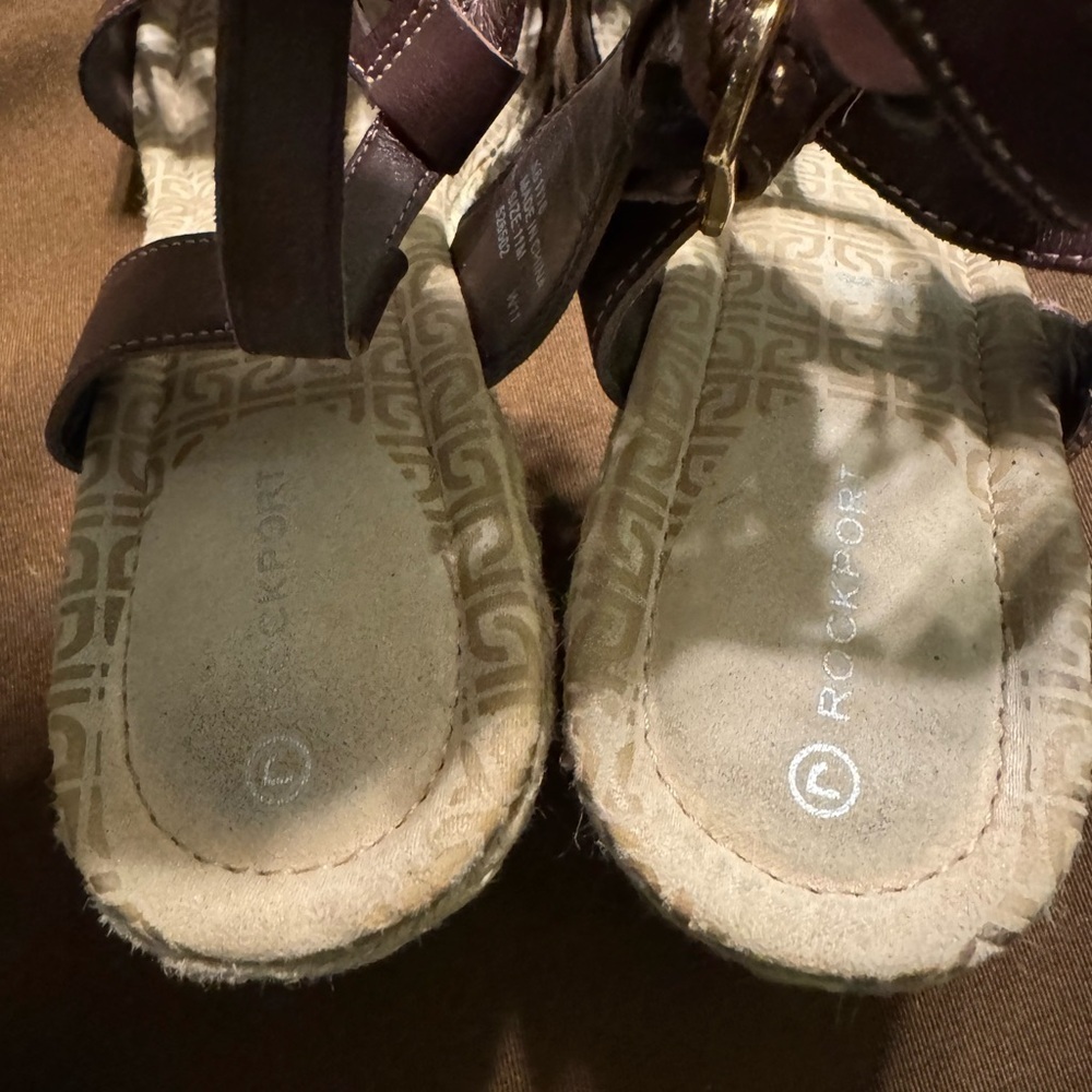 Rockport Brown Leather Wedges Size 11M - Picture 4 of 13